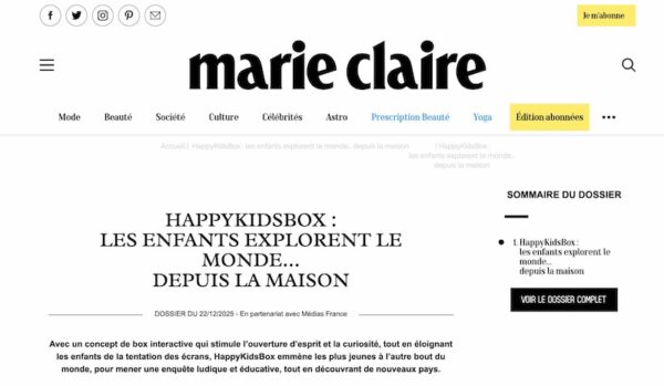 Article Marie Claire